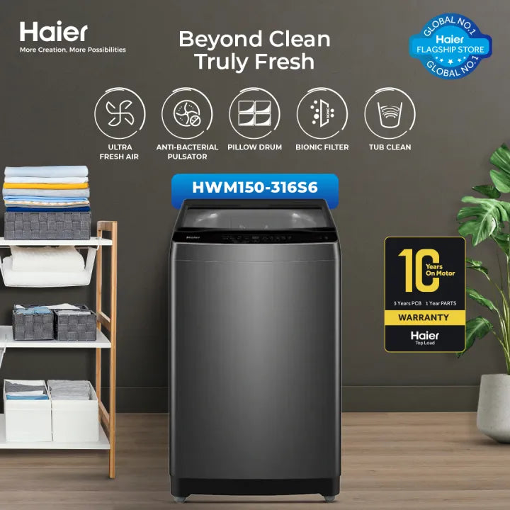 Haier HWM150-316S6 Top Load Washing Machine