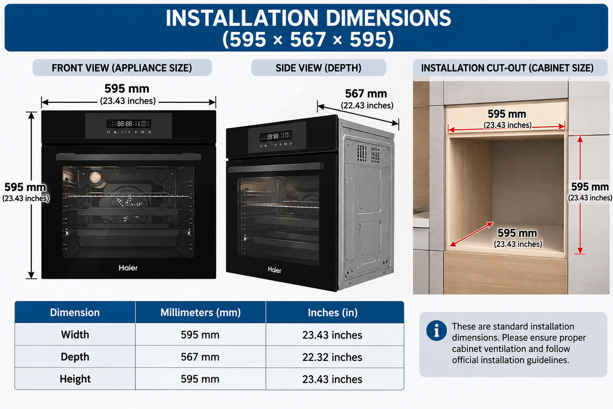 Haier HOX-FP3AGB-PK Built In Oven