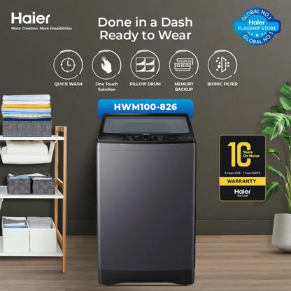 Haier HWM100-826S6 Top Load Washing Machine