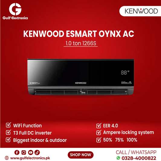 Kenwood KES-1266S E-Smart Onyx 1 Ton Inverter Split AC