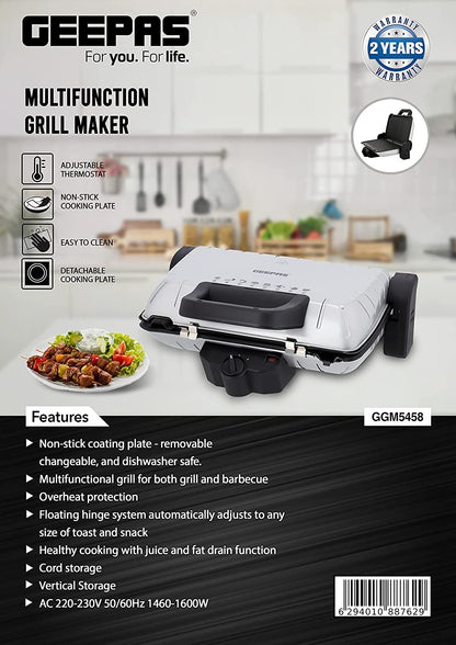 Geepas GGM5458 Grill Maker