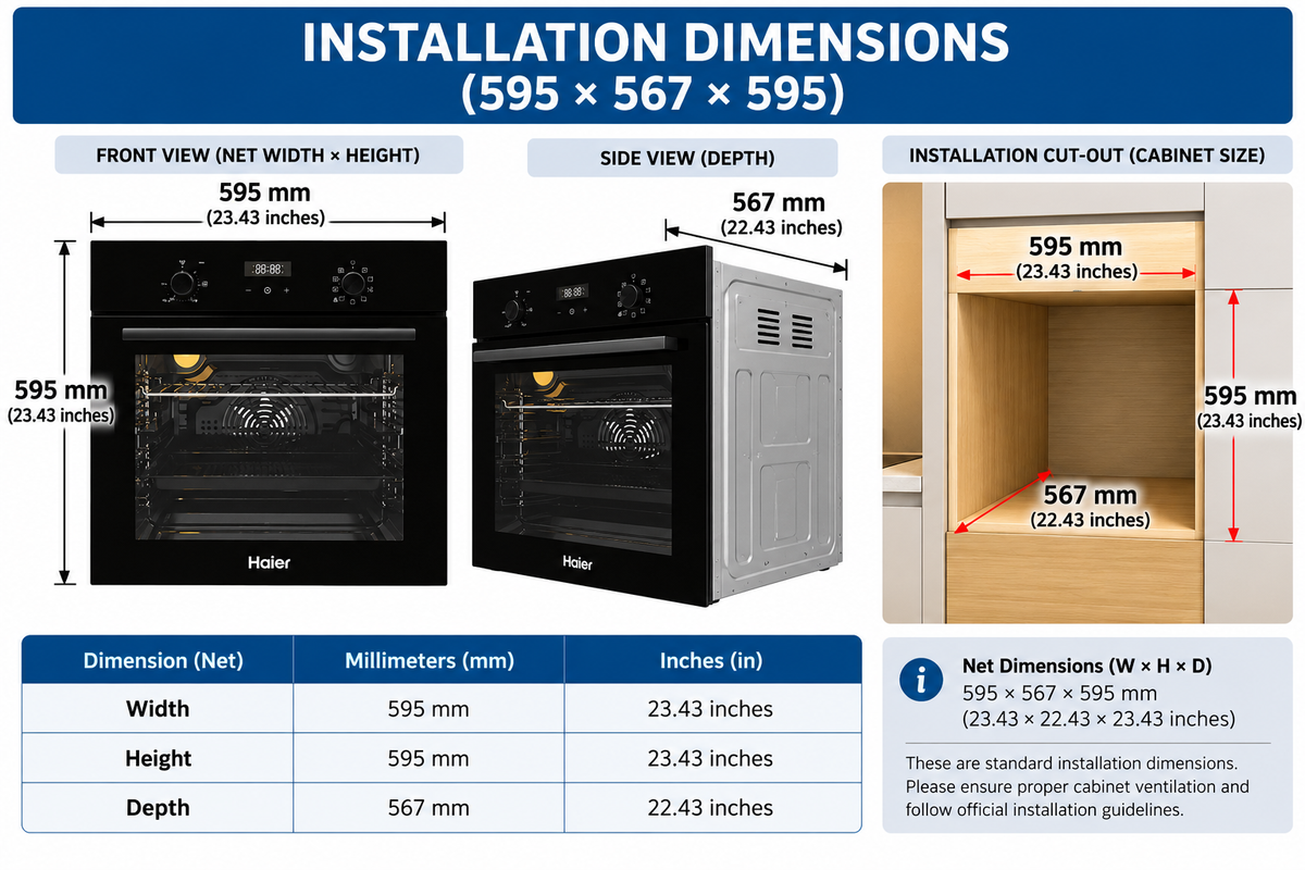 Haier HOX-P09HGB-PK Built In Oven