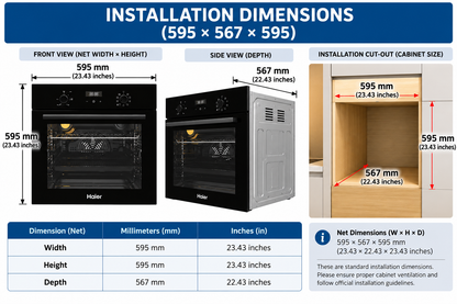 Haier HOX-P09HGB-PK Built In Oven