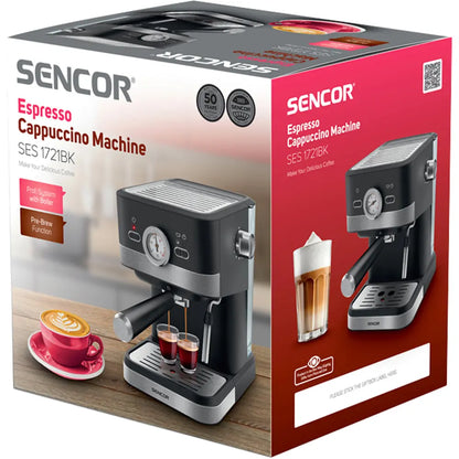 Sencor SES 1721BK 20-Bar Espresso Coffee Maker