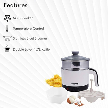 Geepas GK-38026 Double Layer Multifunction Kettle