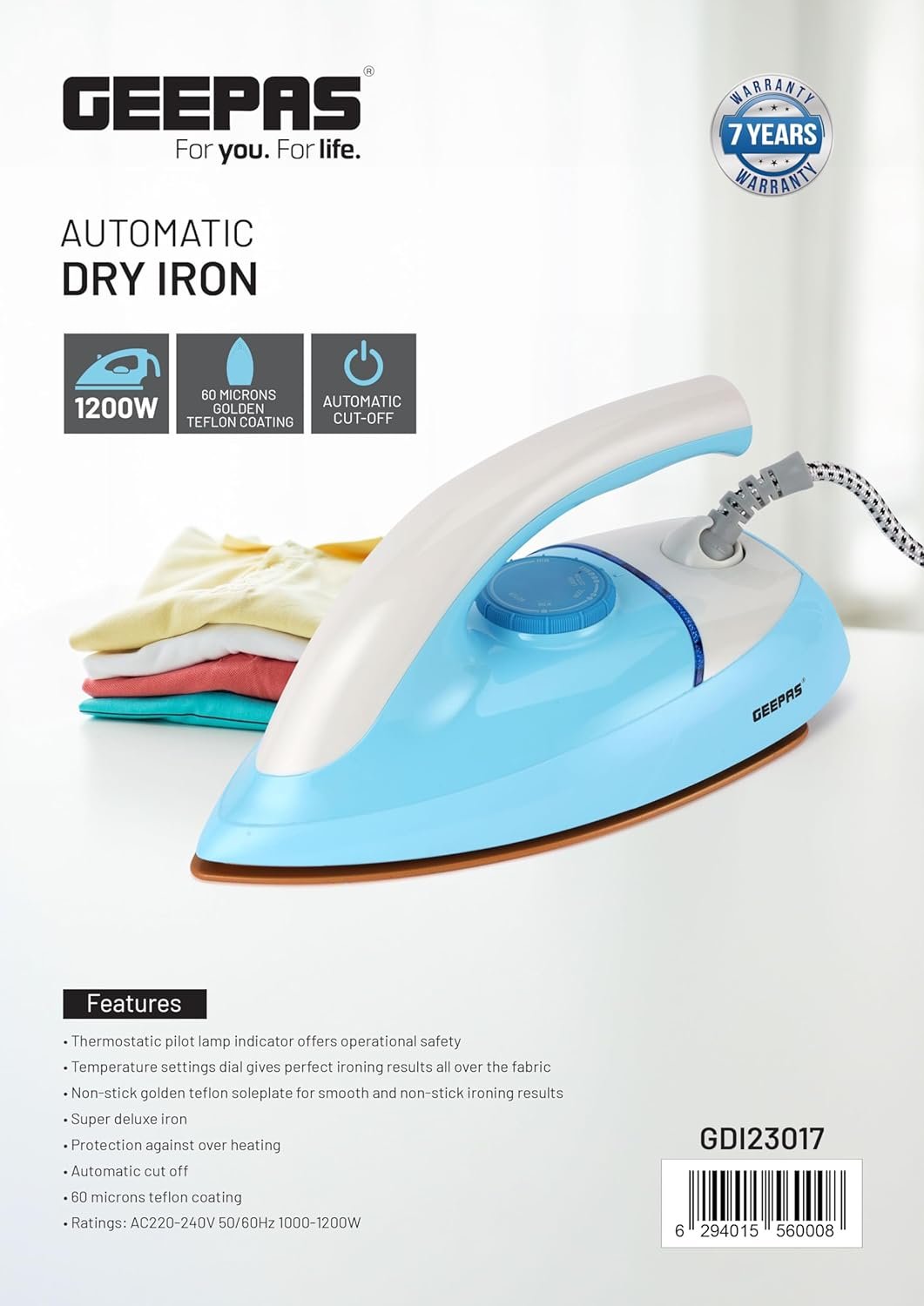 Geepas GDI23017 Dry Iron