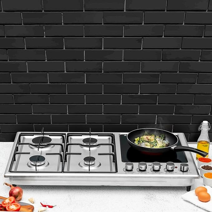 Geepas GGC31036 Stainless Steel Built‑In Gas Electric Hot Plate Hob