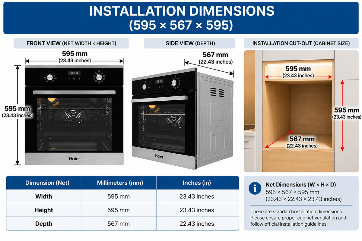 Haier HOX-P09HGBX-PK Built In Oven