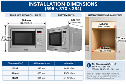 Haier HMN-25NG23 Built In Microwave Oven