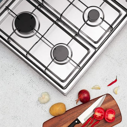 Geepas GGC31036 Stainless Steel Built‑In Gas Electric Hot Plate Hob
