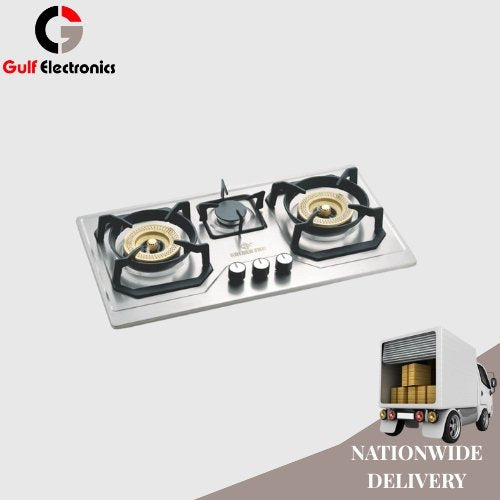 Golden Fuji #ST‑2000 Kitchen Built‑In Hob - Brass Burner -Black