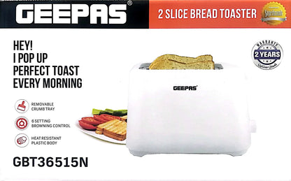 Geepas GBT36515 2 Slice Bread Toaster