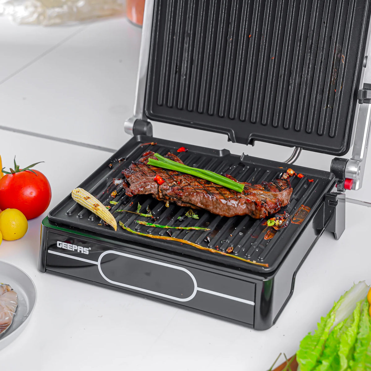 Geepas Digital Stainless Steel Grill Maker GGM36557