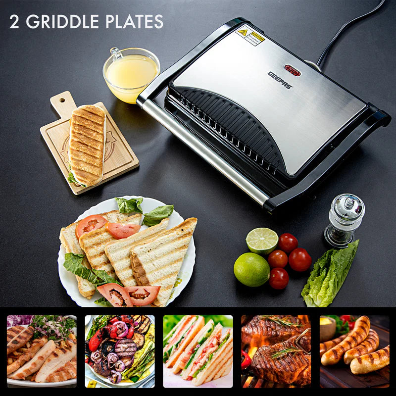 Geepas GGM5394 Stainless Steel Grill Maker