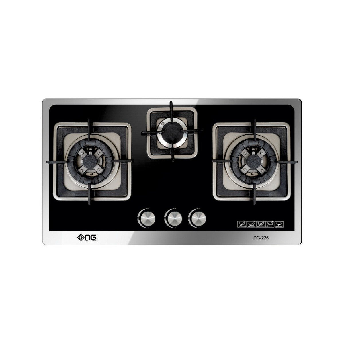 Nasgas DG‑226 Glass Top Gas Kitchen Hob