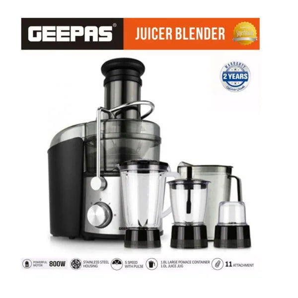 Geepas GJE‑46015P 4‑In‑1 Juicer Blender