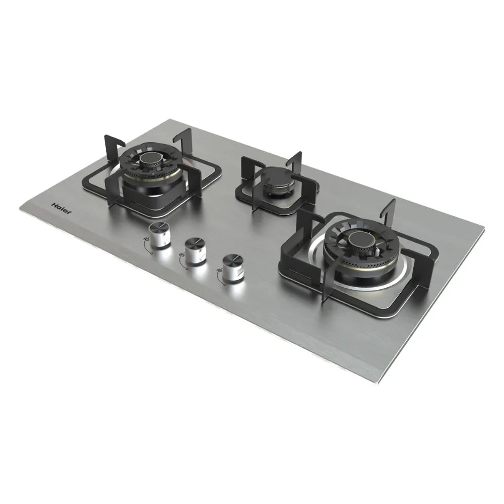 Haier HCC-Q87388 3 Burner Stainless Steel Hob