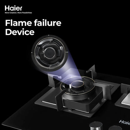 Haier HCC-Q67356 3 Burner Tempered Glass Hob