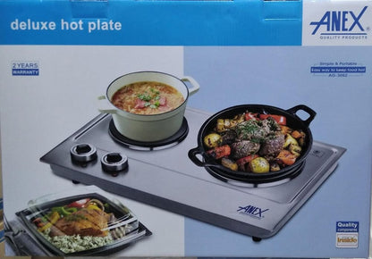 Anex AG-3062 2 Burners Deluxe Hot Plate