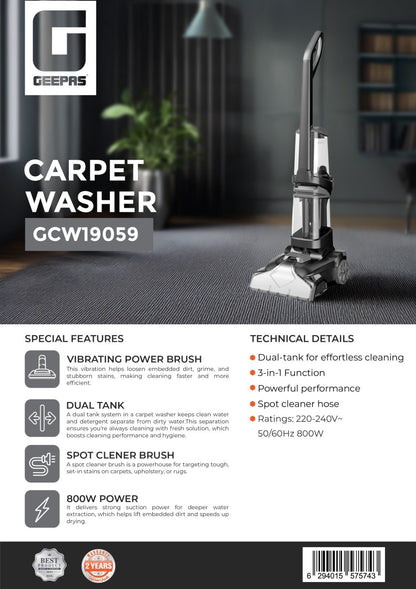 Geepas GCW19059 Carpet Washer