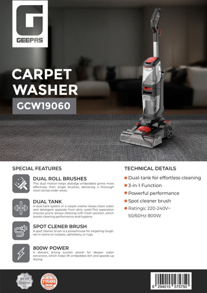 Geepas GCW19060 Carpet Washer