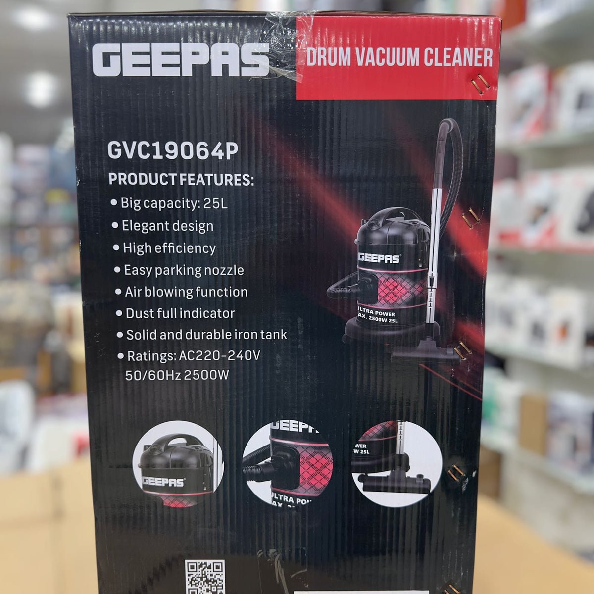 Geepas GVC19064P Drum Vacuum Cleaner