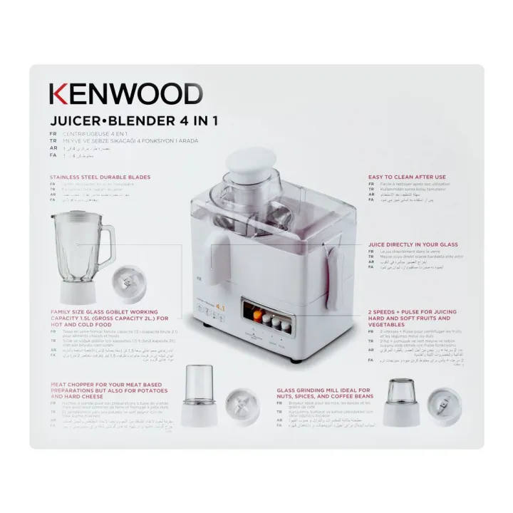 Kenwood JEP-00-400WH 4-in-1 Juicer Blender