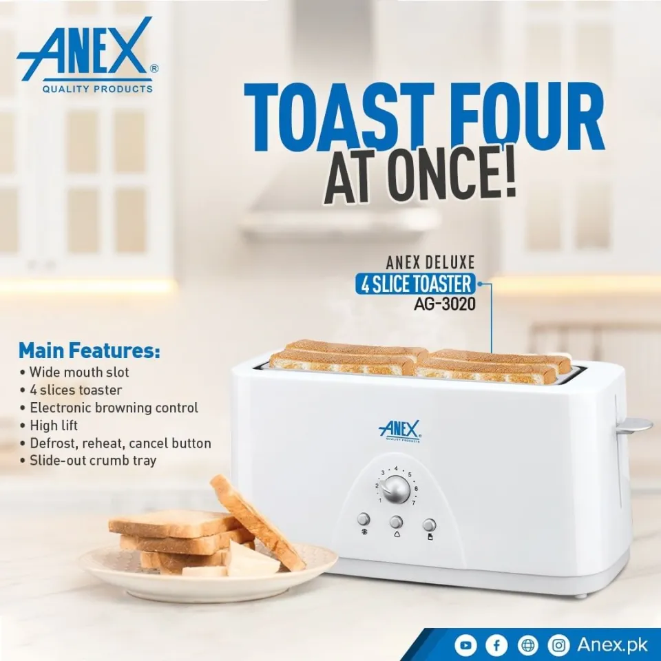 Anex AG‑3020 Deluxe 4 Slice Toaster