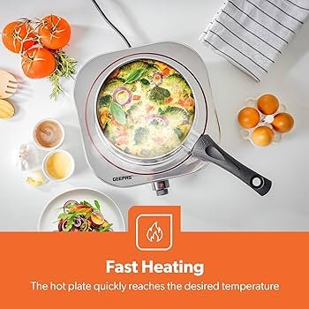 GEEPAS GHP32023 Stainless Steel Single Hot Plate