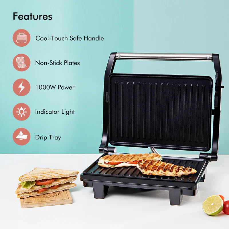 Geepas GGM5394 Stainless Steel Grill Maker