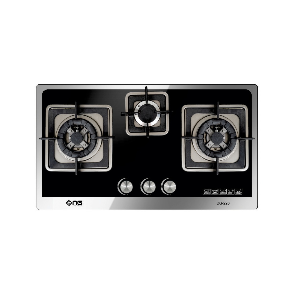 Nasgas DG‑226 Glass Top Gas Kitchen Hob