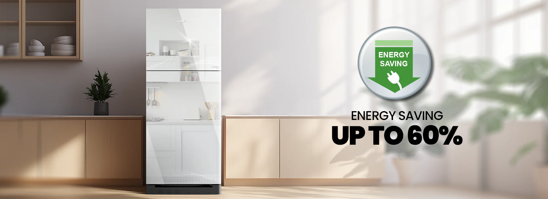 Kenwood KRF‑26657 GD Mirror Inverter Refrigerator