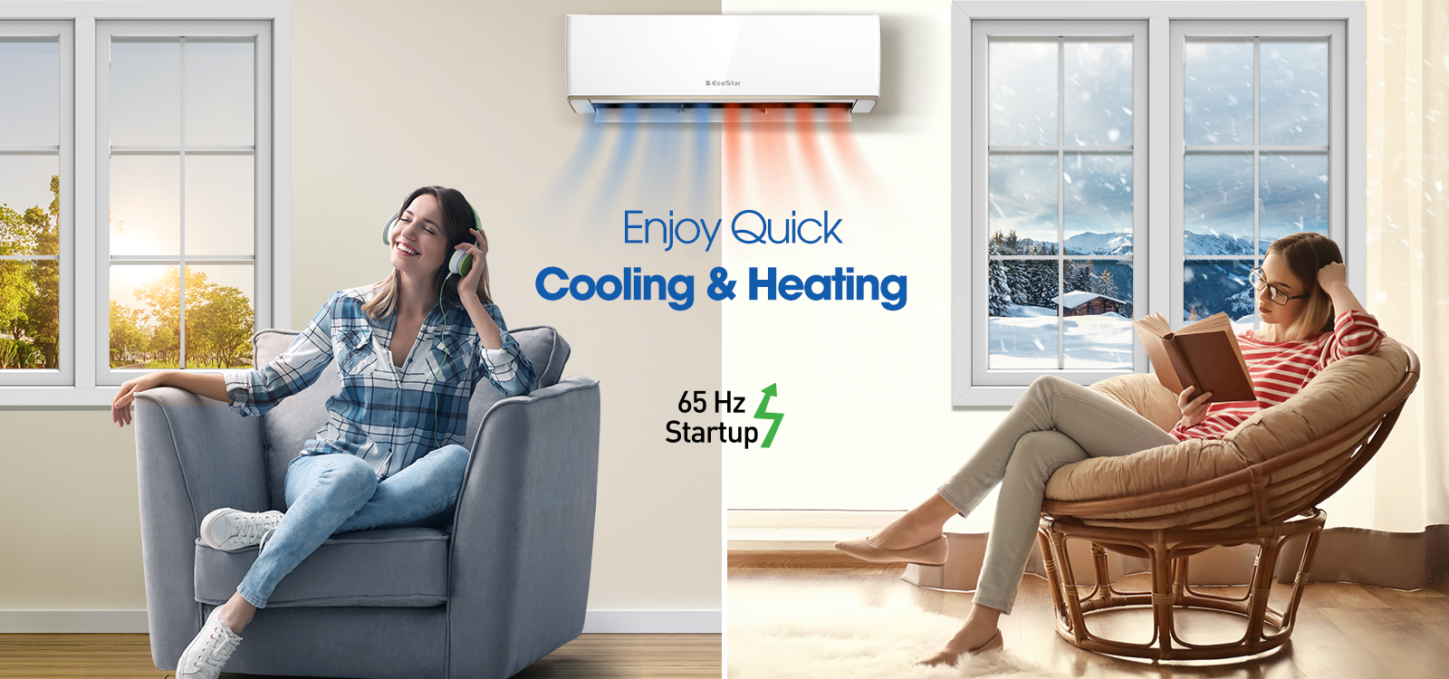 EcoStar ES-18EM01WS Emperor Series 1.5 Ton Inverter AC