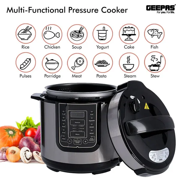 GEEPAS 14-In-1 Digital Multi-Cooker and Pressure Cooker