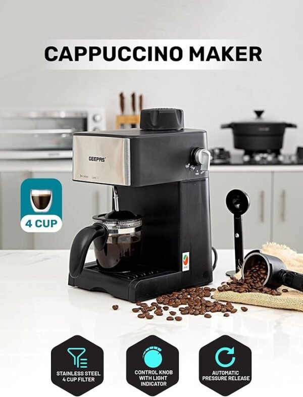 Geepas GCM6109 Cappuccino Maker - Image 4