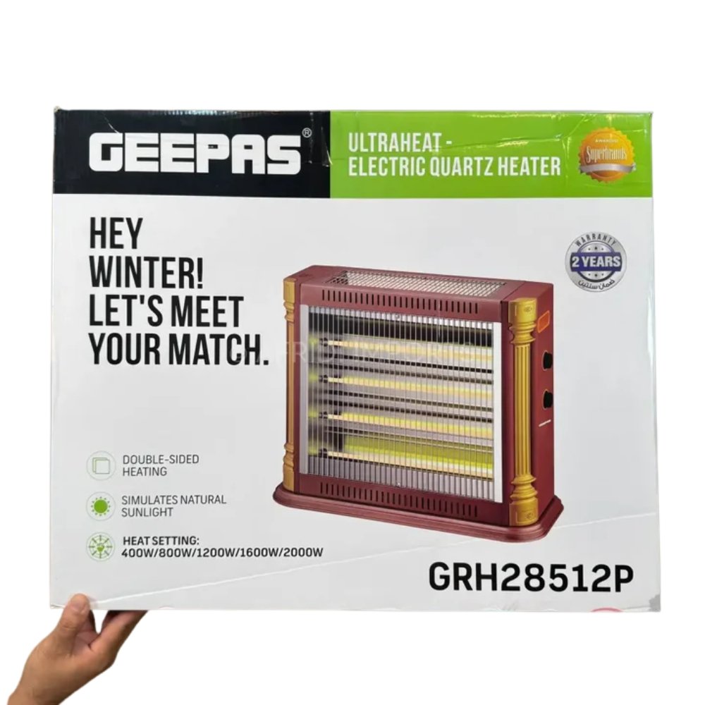 Geepas GRH28512P Halogen Rod Heater