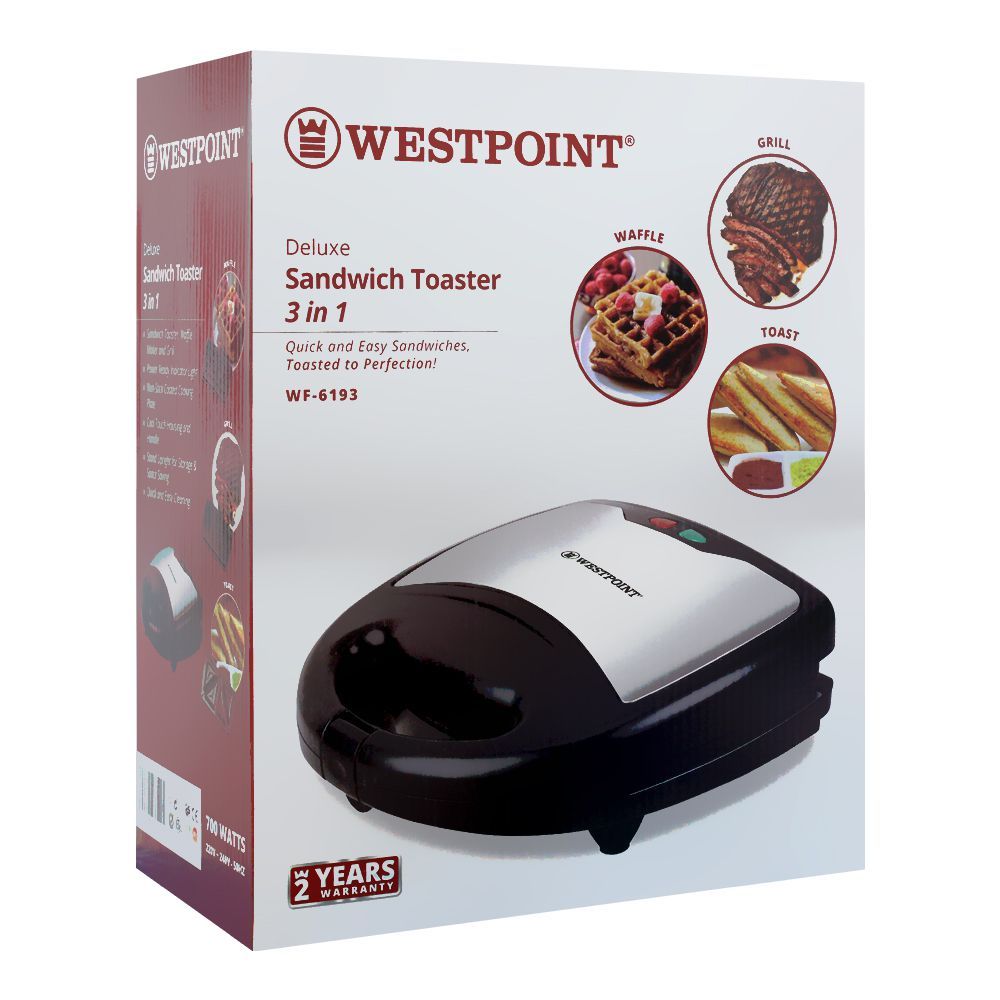 WestPoint WF‑6193 3‑in‑1 Sandwich Toaster