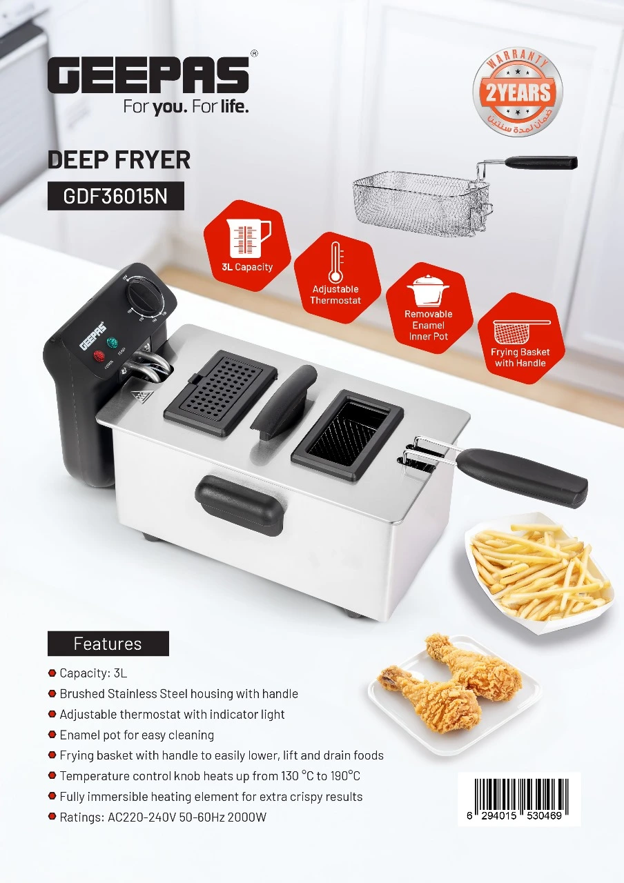 Geepas GDF36015N Deep Fryer