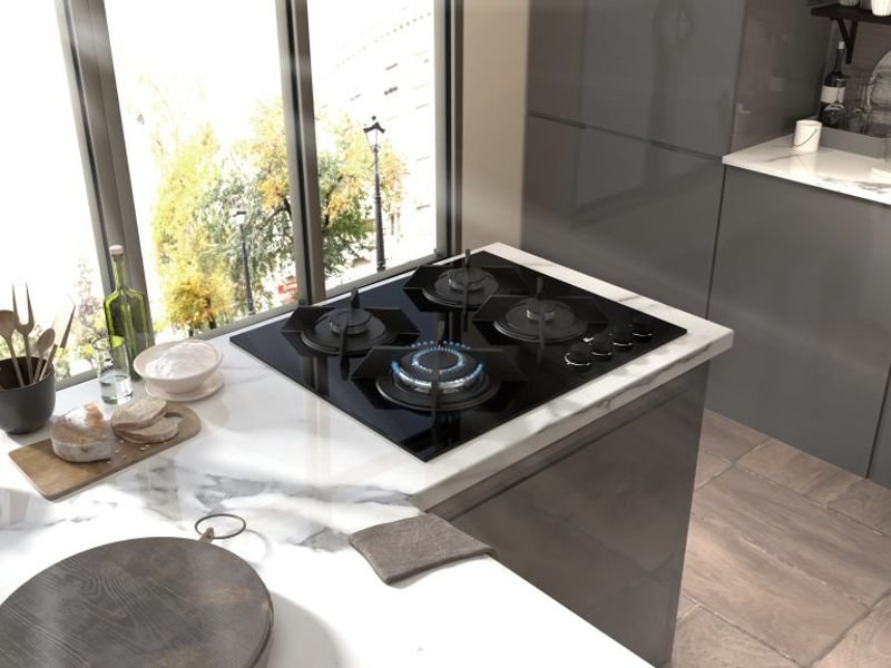 Bimax 5012 B Black Glass Hob
