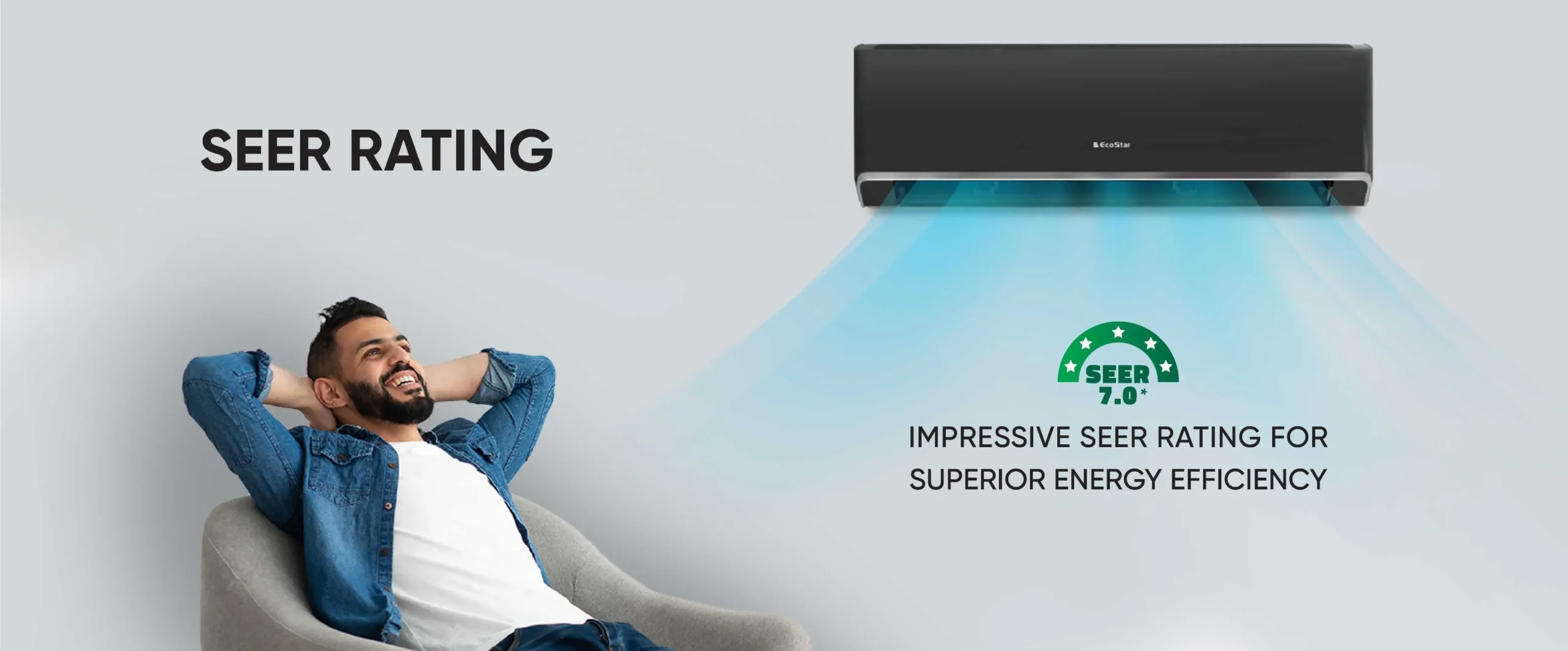 EcoStar Duke Series ES-24DU02 2 Ton Grey Split AC