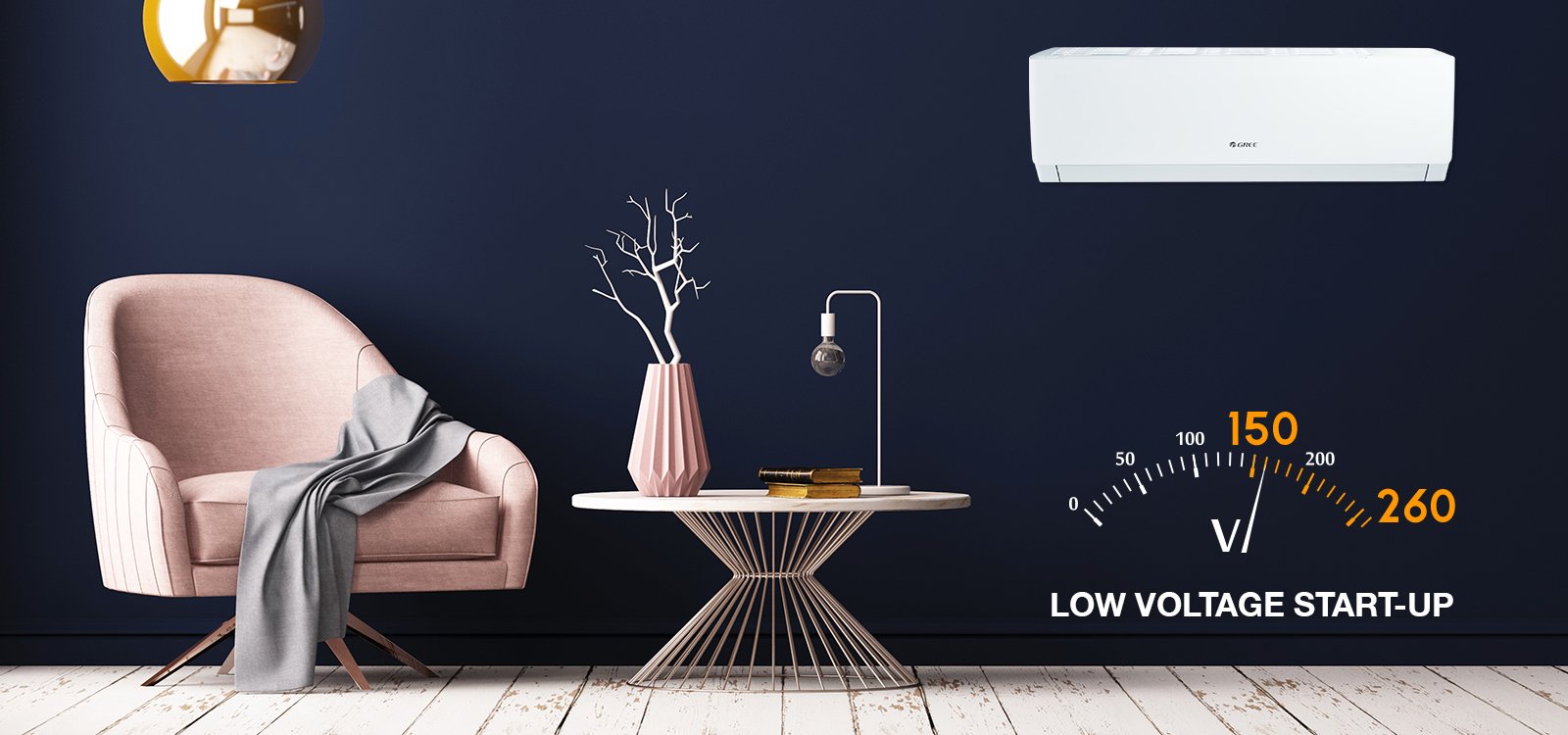 Gree Pular Series GS-12PITH11G 1 Ton Split AC