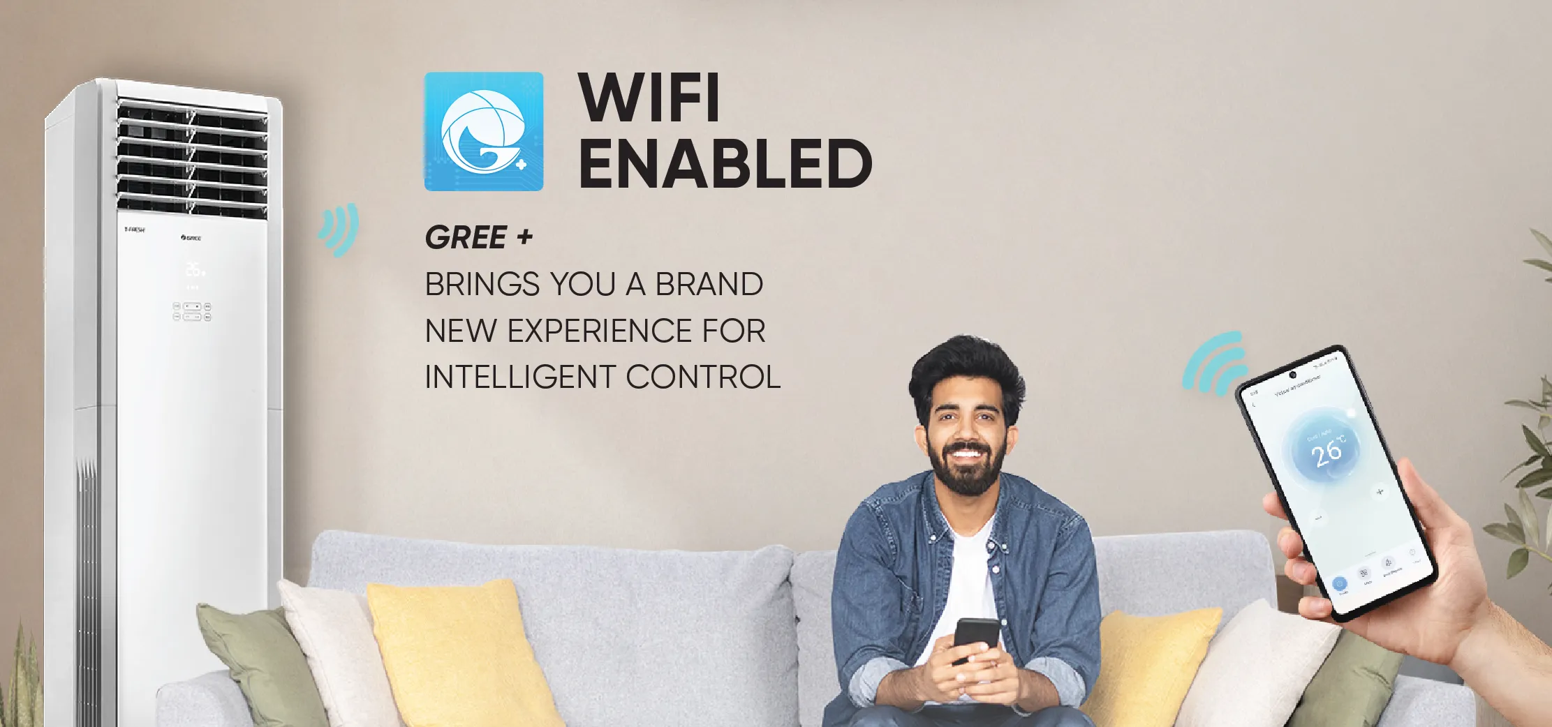Gree T-Fresh G-Boost GF-24TFIH 2 Ton Floor Standing AC