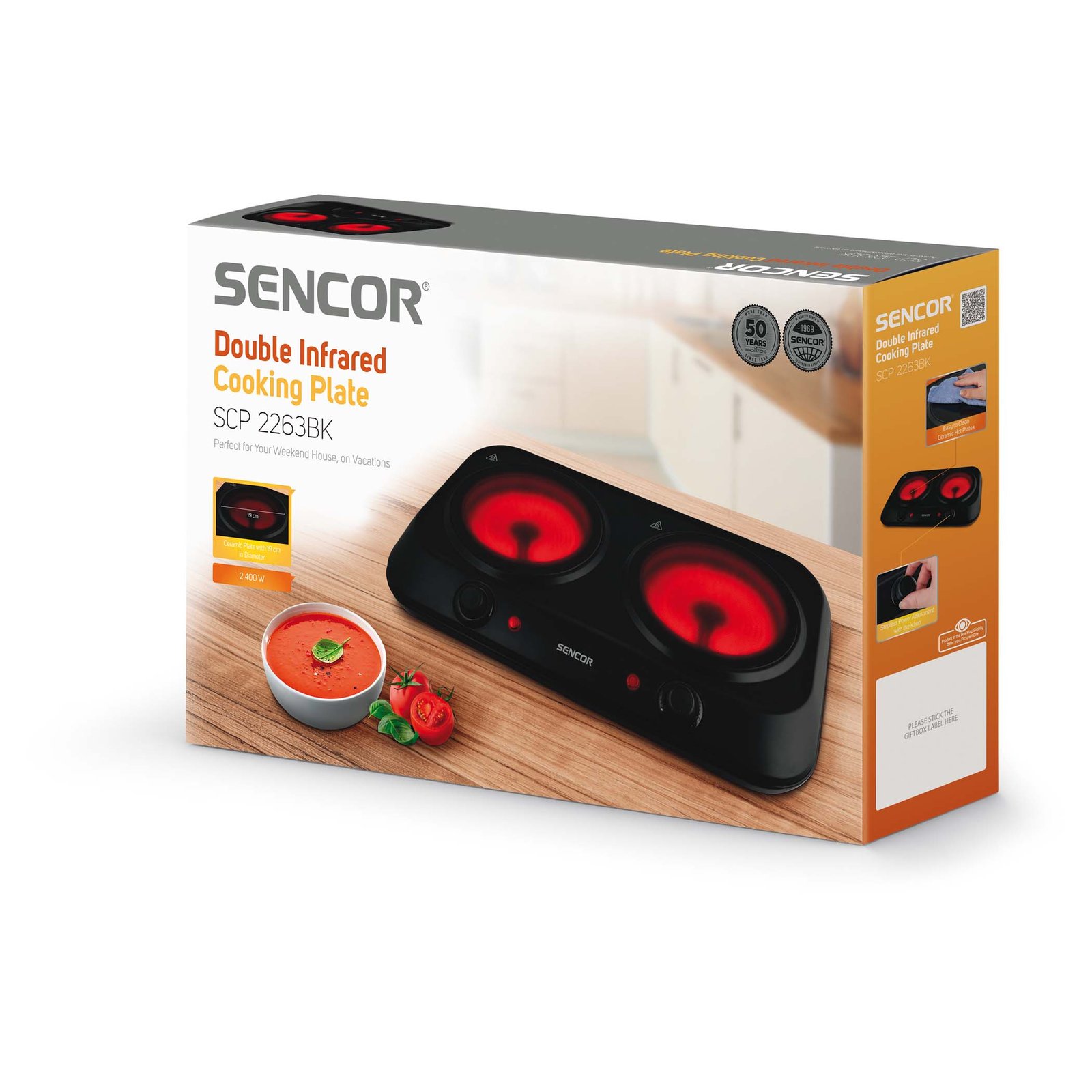 Sencor SCP 2263BK Double Infrared Cooker
