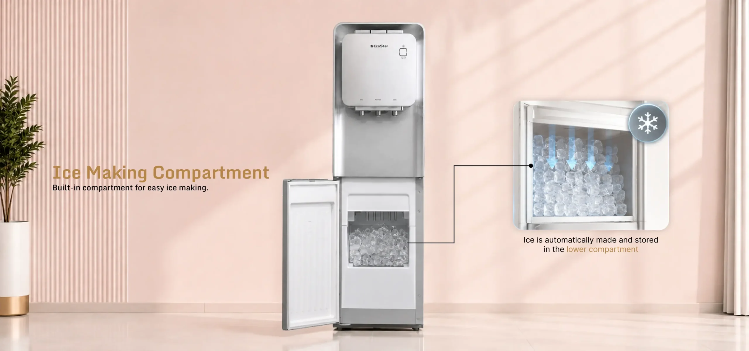 EcoStar WD-550IM Water Dispenser with Ice Maker